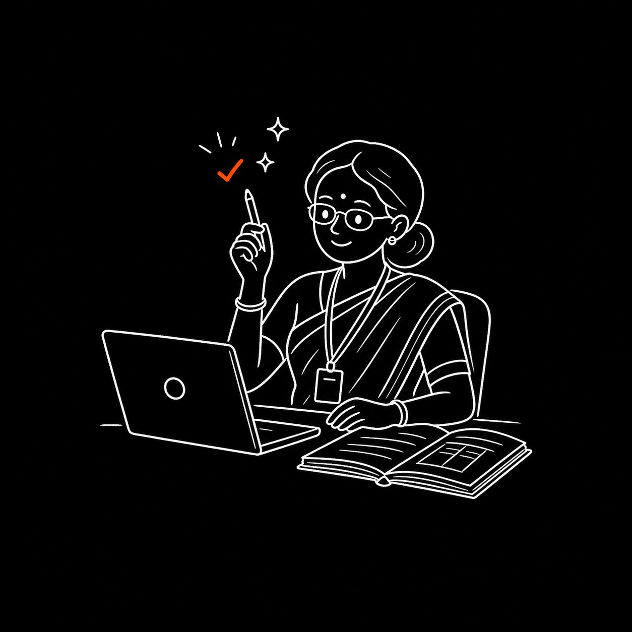 School administrator using EdSyft with school records